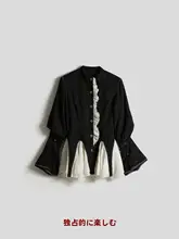 冬季用 フラワーレースデザインのウール混ショートコート【フィット感あり・エレガント】