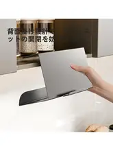 壁掛けキッチンペーパーラック【アイアン製・洗面所用・収納棚付き】