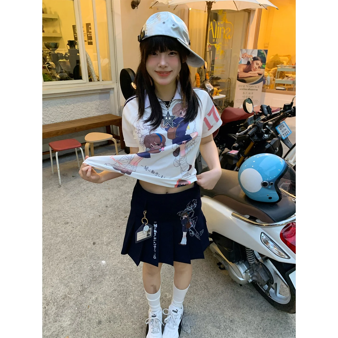 漫画少女風プリーツスカート：プチギャルにぴったりなスタイルアップデザイン