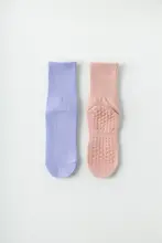 秋用 ヨガソックス【全棉・中筒・シリコン滑り止め・防臭・無縫製】