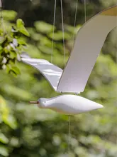 モビール 木製 鳥 カモメ 吊り飾り アート インテリア リビング 出窓 天井吊り下げ