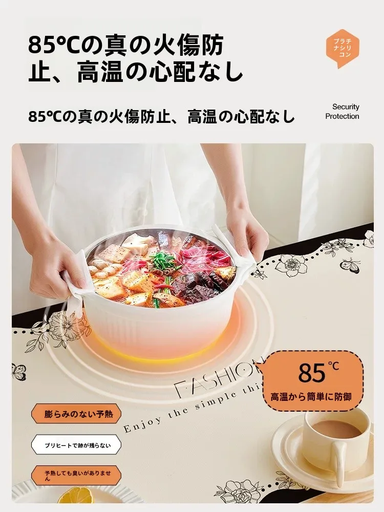 おしゃれなシリコーンテーブルマット：防水・防油・洗浄不要の高級感を実現
