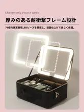 鏡付き化粧ポーチ【大容量・携帯用・プロ用・高級デザイン】
