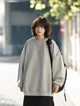 阿于呆 ワッフル生地 クルーネック長袖スウェット【男女兼用・秋冬用・フィット】