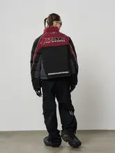 コットンジャケット レーシングスタイル 男性向け デコンストラクションと刺繍