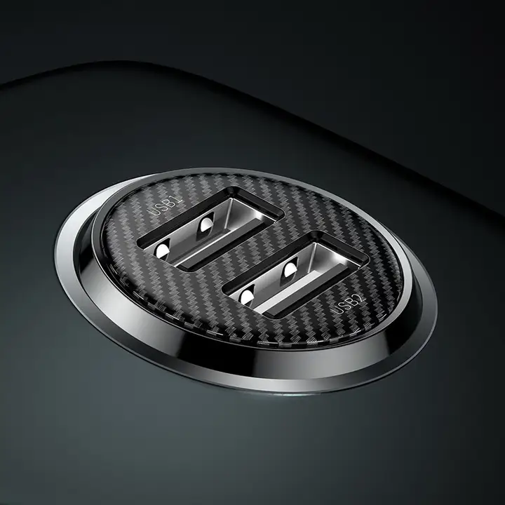 カー充電器 車 用 USB 急速充電 シガーソケット 変換プラグ 一対三