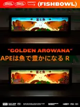 USB充電式アクリル木製雰囲気ライト【金龍魚デザイン・新年用】