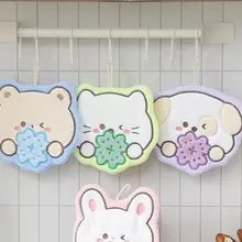かわいいデザインの厚手キッチンタオル【吸水性抜群・フック掛け対応】