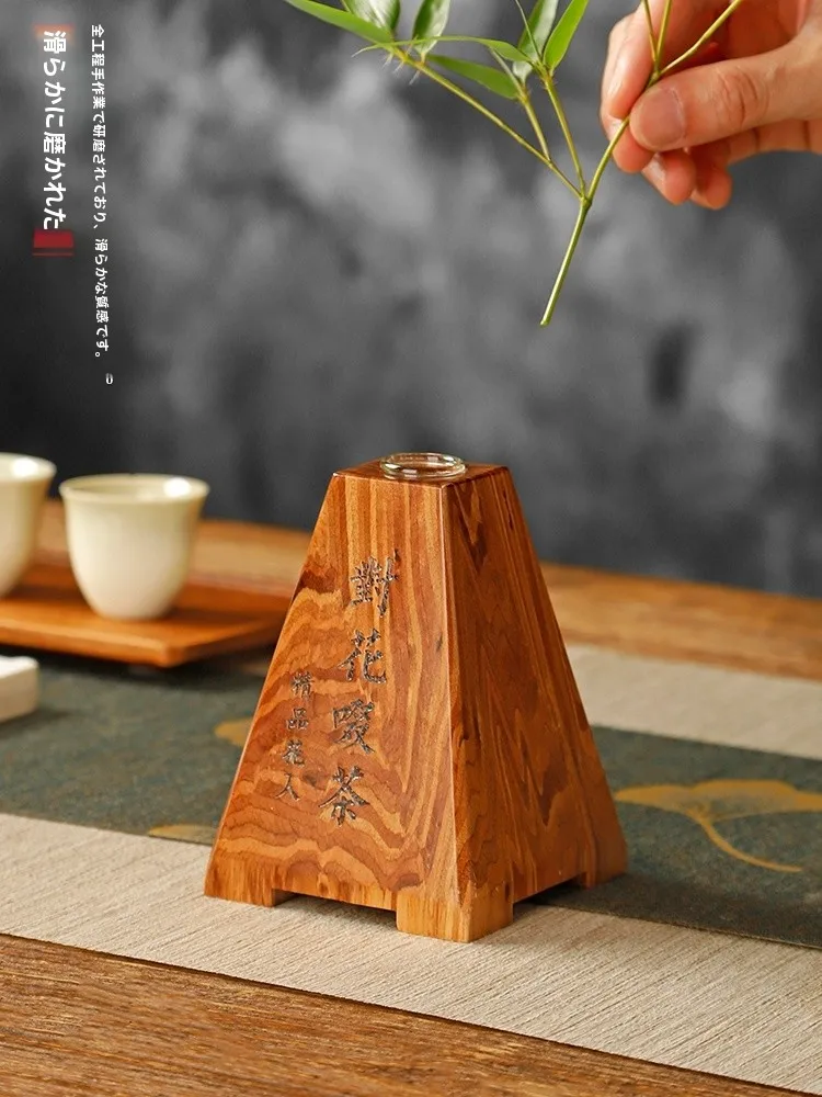 竹製花器：新中式風格のドライフラワーを台面に飾るための最適な花瓶