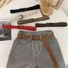 レトロ 編み込み 麻ひも ベルト レディース カジュアル パンツ ベルト 民族風 装飾