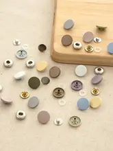 平面金属製スナップボタン【DIY・穴あけ不要・ハンドメイド用】