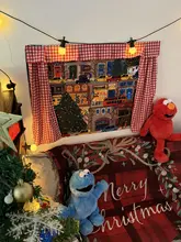 壁掛けファブリック 穴あけ不要 マジックテープ 3D立体 クリスマス 窓柄 カーテン柄 飾り付け インテリア 背景クロス