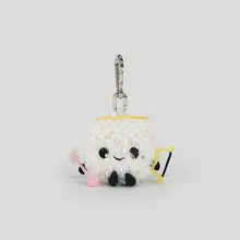 キーホルダー ぬいぐるみ ハートモチーフ キューピット 天使 もこもこ ファー バッグチャーム「GOODBAI GOODEES」