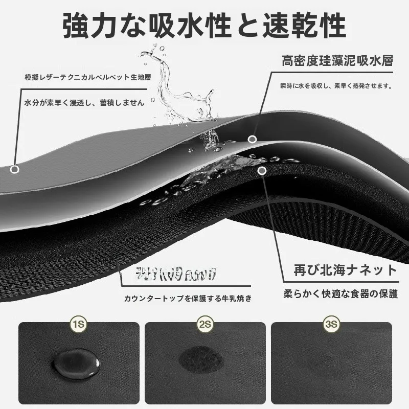 防水・防油キッチンシンク下マット：50×80cmの硅藻泥素材で実用性とメンテナンスのバランスを実現