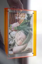アクリル製写真フレーム【高透明・パズルやスカーフ展示用・カラフル】