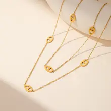 洗練されたデザイン！重ね着け可能なネックレス【ユニセックス・ロングタイプ・セーター用】（セットアップ対応）