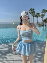 ビキニ水着【温泉用・肩ストラップ・セクシー・フランス風・レトロデザイン・バカンス対応】