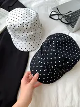 フラットベレー帽 レディース 水玉 ヴィンテージ 小顔効果 着回し きれいめ 上品 春夏