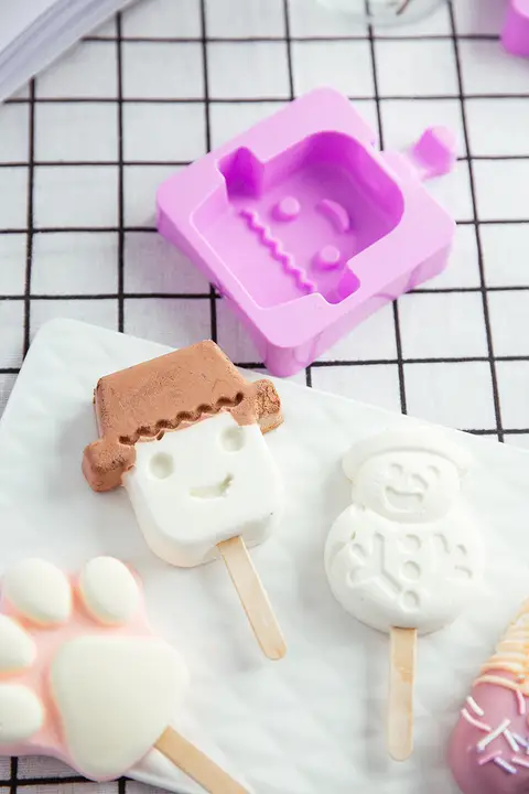 法焙客 シリコン製アイスキャンディーモールド【自宅用・赤ちゃん向け・アイスクリーム・蒸しケーキ型】