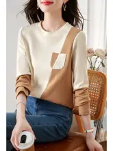 春のカジュアルコーデに最適！配色デザインの女性用Tシャツ【シンプル・スタイリッシュ】