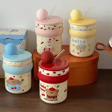 かわいい丸型陶器マグカップ【手作り・萌えキャラクター・コーヒー用・ティータイム】
