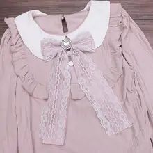 ハンドメイドレースリボン【ハート型・パール付き・甘美なデザイン】