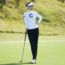 EUROPEAN TOUR ゴルフウェア レディース 半袖 夏用 ファッションプリント 襟付き ノースリーブ（セットアップ対応）
