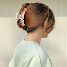 水蜜桃デザインの大きなヘアクリップ【甘いスタイル・シャーククリップ】