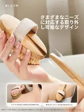 ボディブラシ ロングハンドル 天然豚毛 柔らかい毛先 背中 角質ケア ドライブラッシング