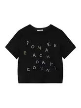 Tシャツ レディース 半袖 クルーネック ブラック レタープリント 着痩せ 夏 「CRUCREAMSU」