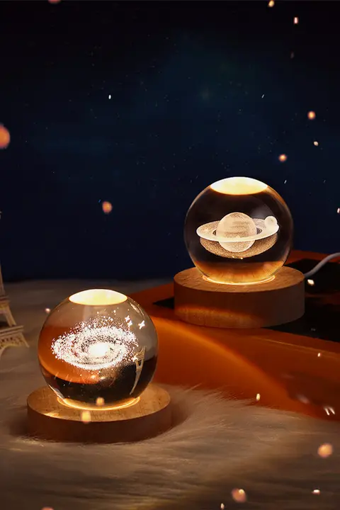 星空の水晶球ランプ【月球・投影式・雰囲気照明】