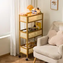 多層移動式収納ラック【キャスター付き・リビングスペース用・スナック収納可】