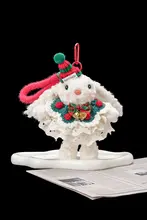 可愛いふわふわウサギのポーチ付きぬいぐるみ