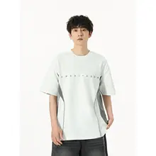 アメリカンレトロ風 サッカーデザインTシャツ【男女兼用・カラーブロック・ショートスリーブ】