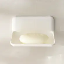 穴あけ不要の壁掛け洗面用品収納ラック【無痕貼付けタイプ・香皿付き】