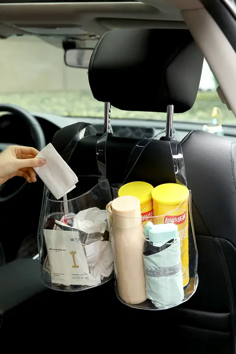 車載ゴミ箱 車内用 折りたたみ式 吊り下げゴミ袋 後部座席 傘収納筒