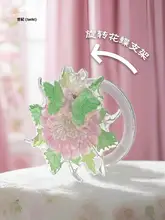 粉彩花蝶 磁吸式中式スマホスタンド【回転式・アートデザイン・伸縮可能】