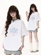 可愛いウサギ柄の短袖Tシャツ【カジュアル・夏用・学生向け】