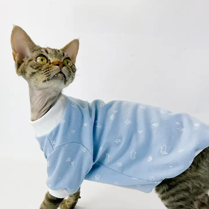 JELU 無毛猫用服【スフィンクス・デボン・敏感肌対応・柔らかく快適・クーリングインナー】