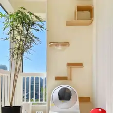 壁掛け猫タワー【スペースを取らない・小型住宅向け・バルコニー対応】（セットアップ対応）