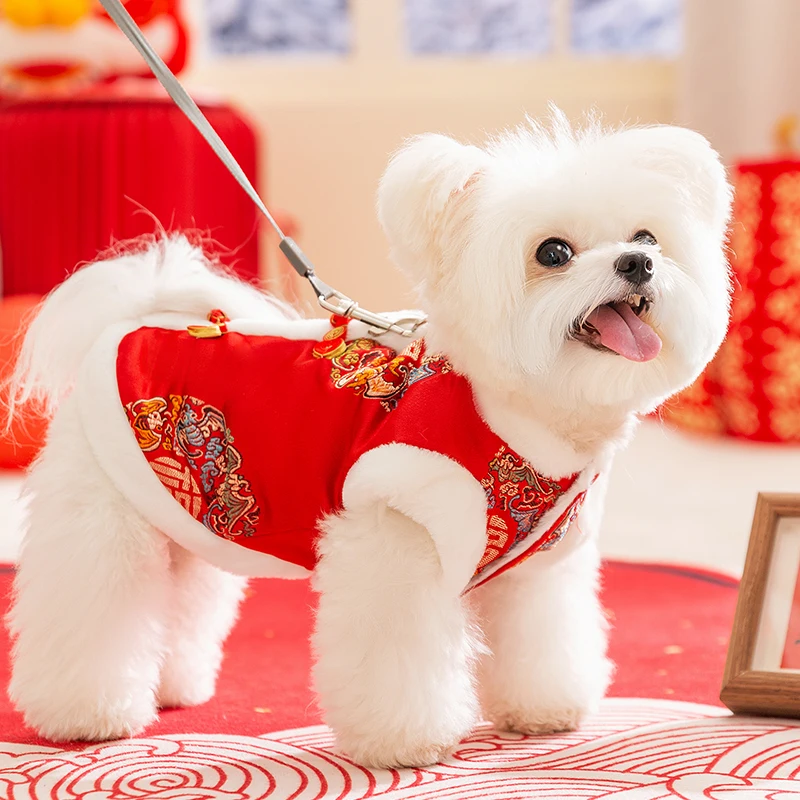 hipidog 小型犬用冬用コットンアウター：節句・新年デザインで寒さ対策を実現