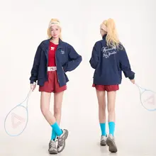 秋用 レディース カジュアル ミリタリージャケット【立ち襟・ロゴプリント・ゆったりフィット】