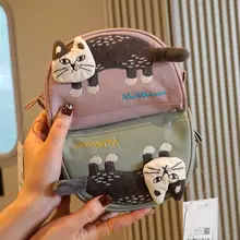 立体猫デザインの布製ポーチ【化粧品収納・おしゃれな手持ちバッグ】