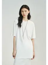 CHANDOOIVY 超細高密ビスコース素材 半袖Tシャツ【ラウンドネック・ユニセックス・オーバーサイズ】