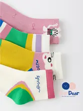 女の子用春夏コットン中筒ソックス【抗菌・通気性・猫デザイン】（セットアップ対応）