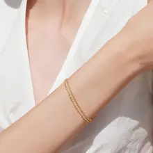 二重のビーズブレスレット【軽やかでオフィスにぴったり・夏の女性用】（セットアップ対応）