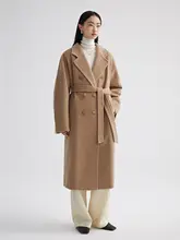 高品質 羊毛ロングコート【女性用・冬用・クラシックデザイン】