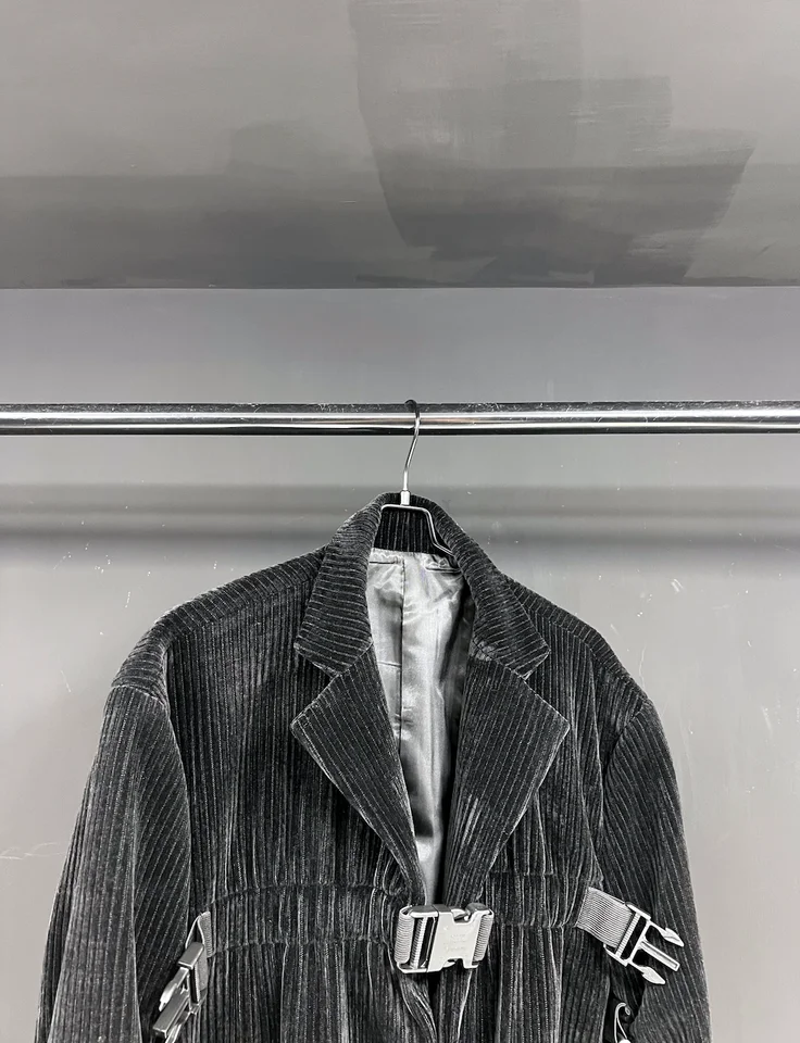 オーバーサイズ コーデュロイ ジャケット【厚手・ダークデコンストラクション・秋冬用】