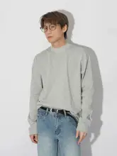 ユニセックス カラー無地 長袖Tシャツ【小さめ首元・ストリートダンススタイル】