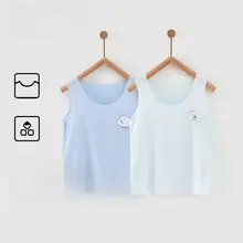夏用薄手の赤ちゃん用タンクトップ【モダール生地・無袖・男女兼用】（セットアップ対応）
